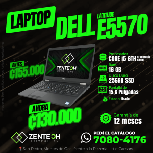 💻 Laptop DELL Latitude E5570 Core i5 6ta Gen 16GB 256GB SSD Usada