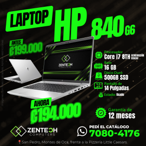 Laptop HP EliteBook 840 G6 i7 8va Gen 16GB 500GB SSD Usada