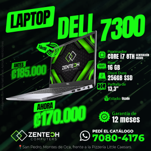 Laptop Táctil DELL Latitude 7300 Core i7 8va Gen 16GB 256GB SSD Usada