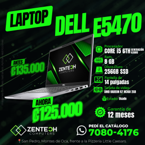 💻 Laptop DELL Latitude E5470 Core i5 6ta Gen 8GB 256GB SSD Radeon R7 2GB Usada