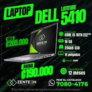 💻Laptop DELL Latitude 5410 Core i5 10ma Gen 16GB 256GB SSD Usada