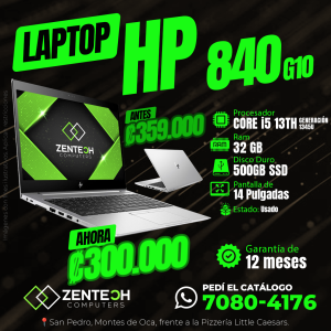 💻 Laptop HP EliteBook 840 G10 i5 13va Gen 32GB 500GB SSD Usada