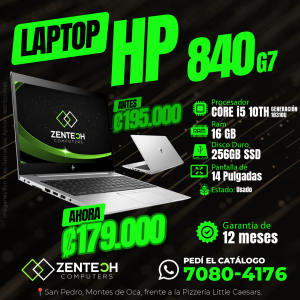💻 Laptop HP EliteBook 840 G7 i5 10ma Gen 16GB 256GB SSD Usada