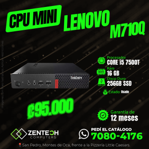 CPU Mini Lenovo ThinkCentre M710q Core i5 7ma Gen 16GB 256GB SSD Usada