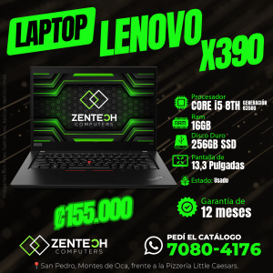 Laptop Lenovo ThinkPad X390 i5 8va Gen 16GB 256GB SSD Usada