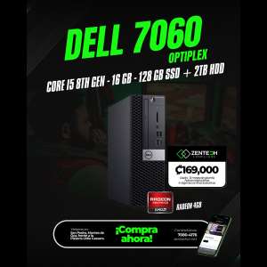 PC Desktop Dell OptiPlex 7060 Core i5 8va Gen 16GB 128GB SSD + 2TB HDD + Radeon 4GB Usada