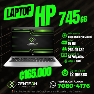 💻 Laptop HP 745 G6 AMD Ryzen 5 Pro 3500U 16GB 256GB SSD Usada