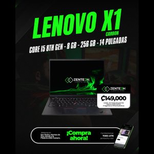 Laptop Lenovo ThinkPad X1 Carbon i5 8va Gen 8GB 256GB SSD Usada
