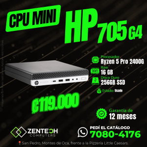 Mini PC HP 705 G4 EliteDesk Ryzen 5 Pro 16GB RAM 256GB SSD Usado