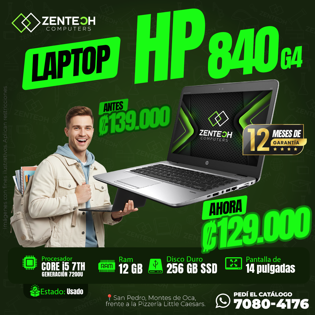 Laptop HP EliteBook 840 G4 Core i5 7ma Gen usada - Imagen 7