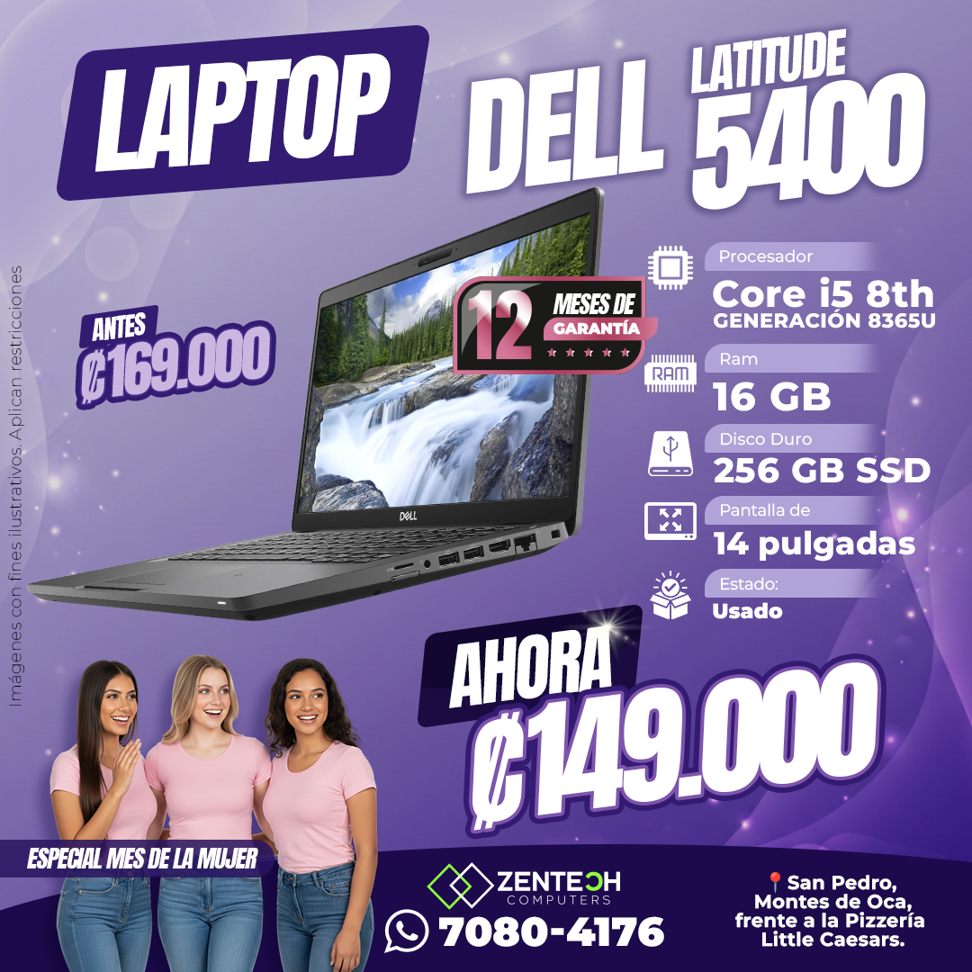 Laptop DELL Latitude 5400 Core i5 8va Gen usada - Imagen 6