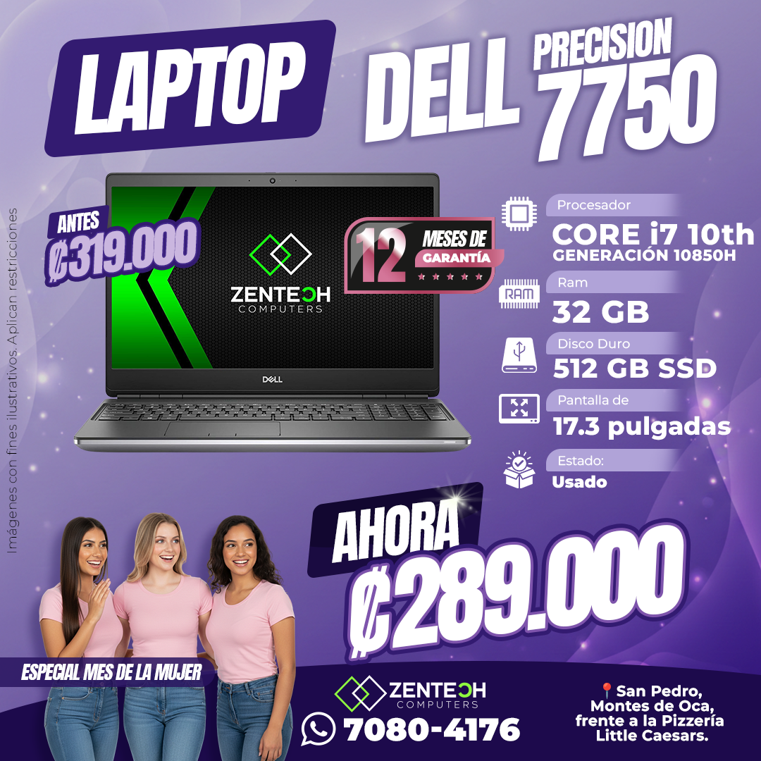 Laptop DELL Precision 7750 Core i7 10th Generation Usada - Imagen 6