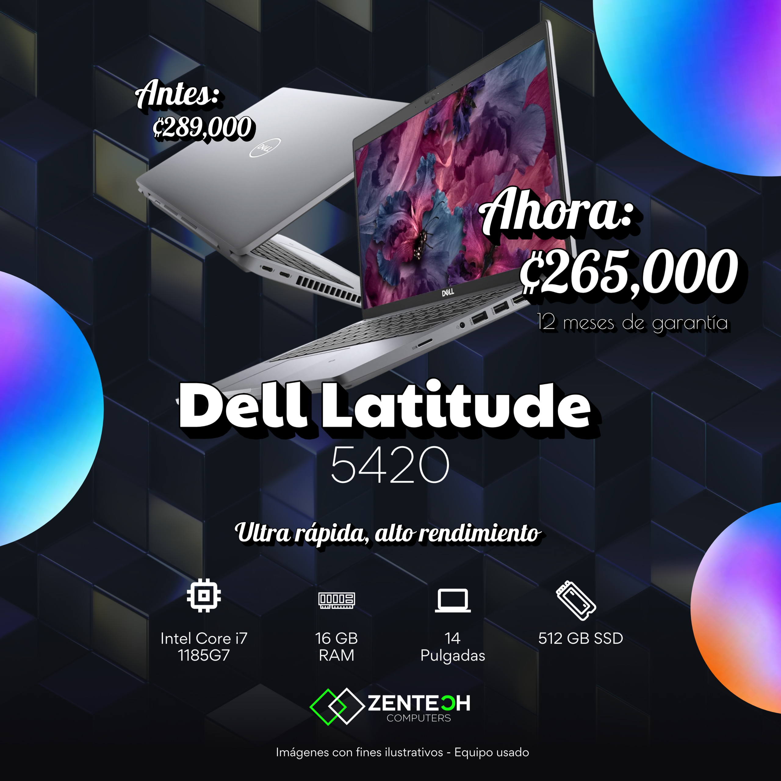 Laptop Dell Latitude 5420 Intel Core i7 11va Generación Usada - Imagen 4