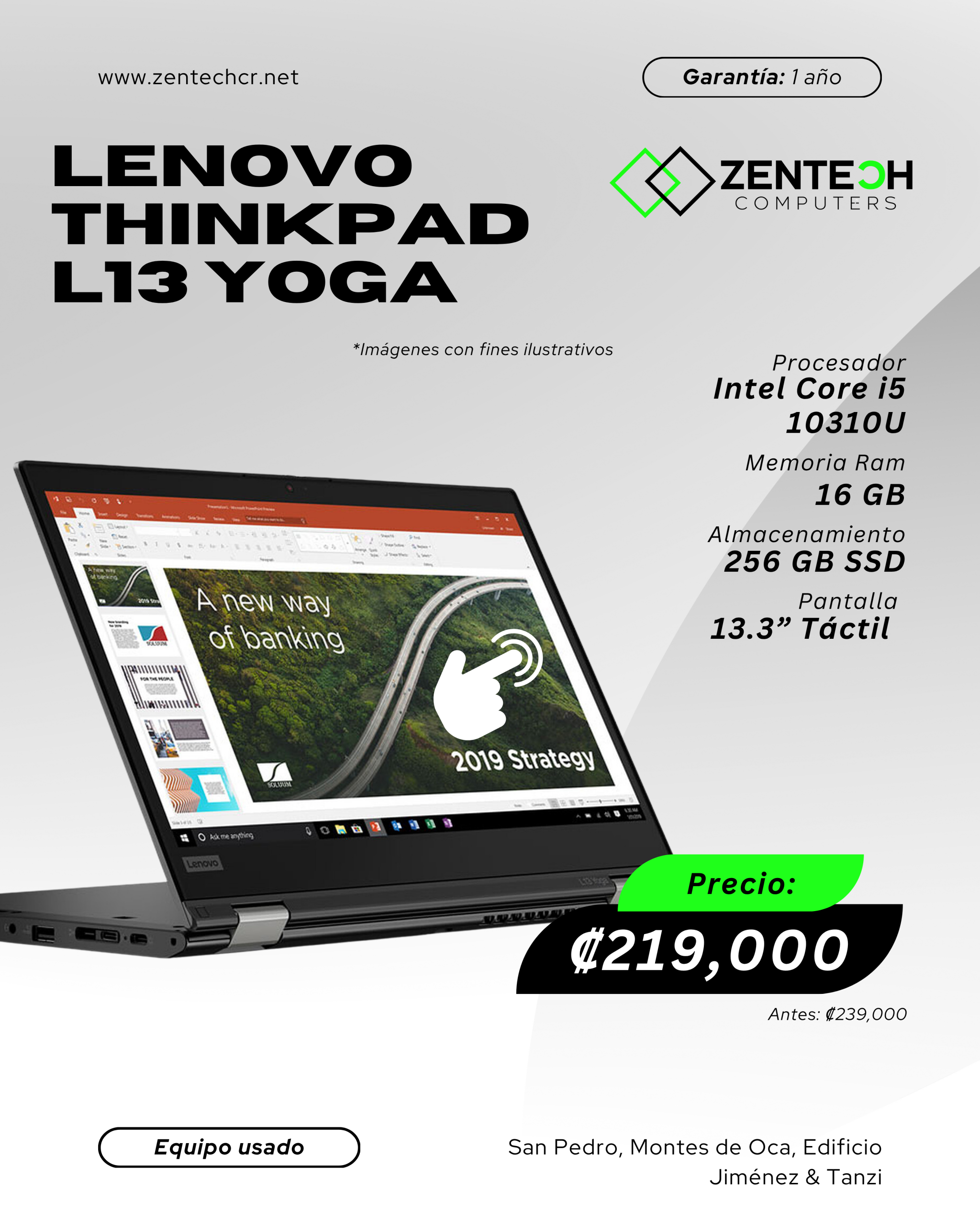 Laptop Lenovo L13 Yoga 2en1 Core i5 10ma Gen Usada - Imagen 4