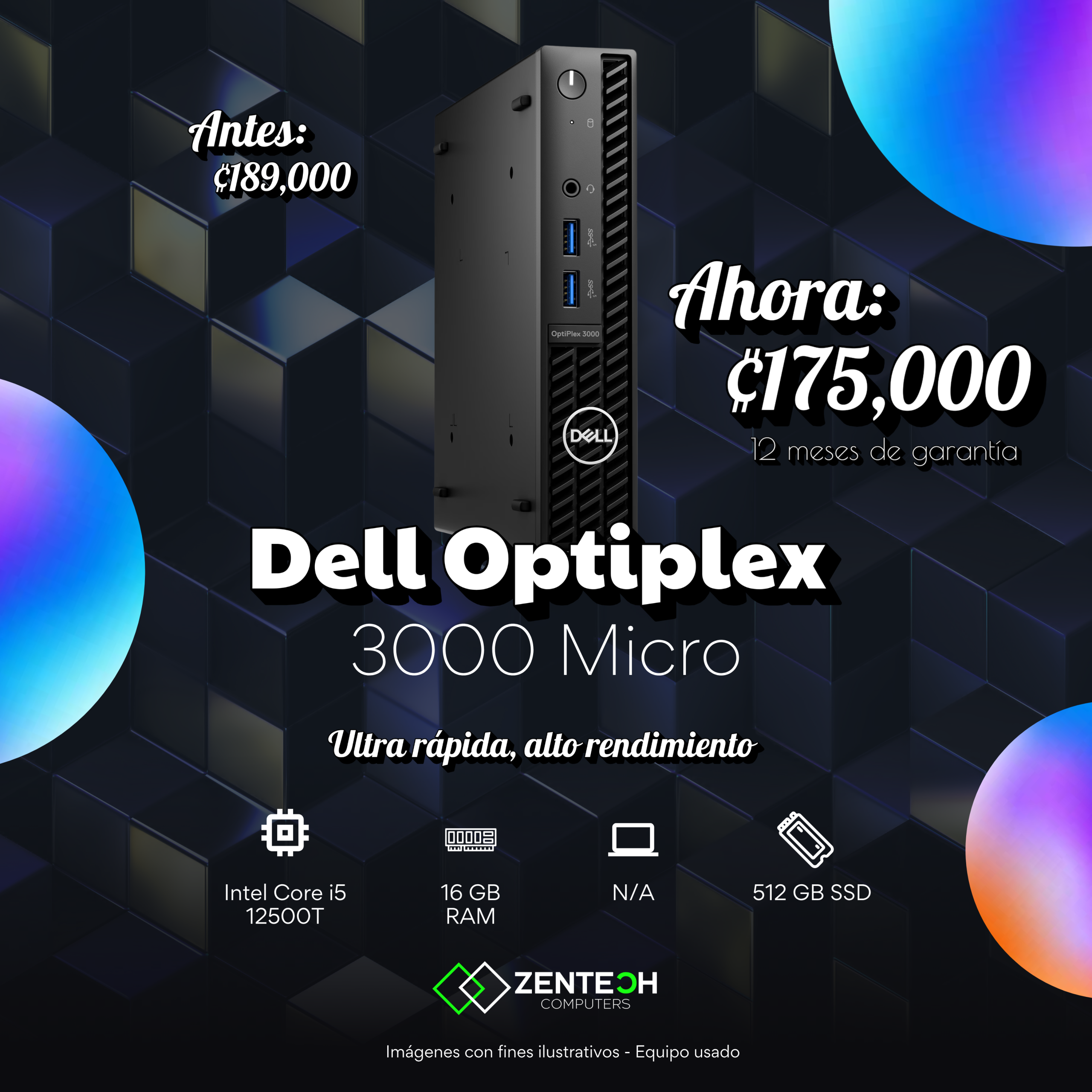 CPU Mini Dell Optiplex 3000 Micro Intel Core i5 12va Generación Usada - Imagen 4