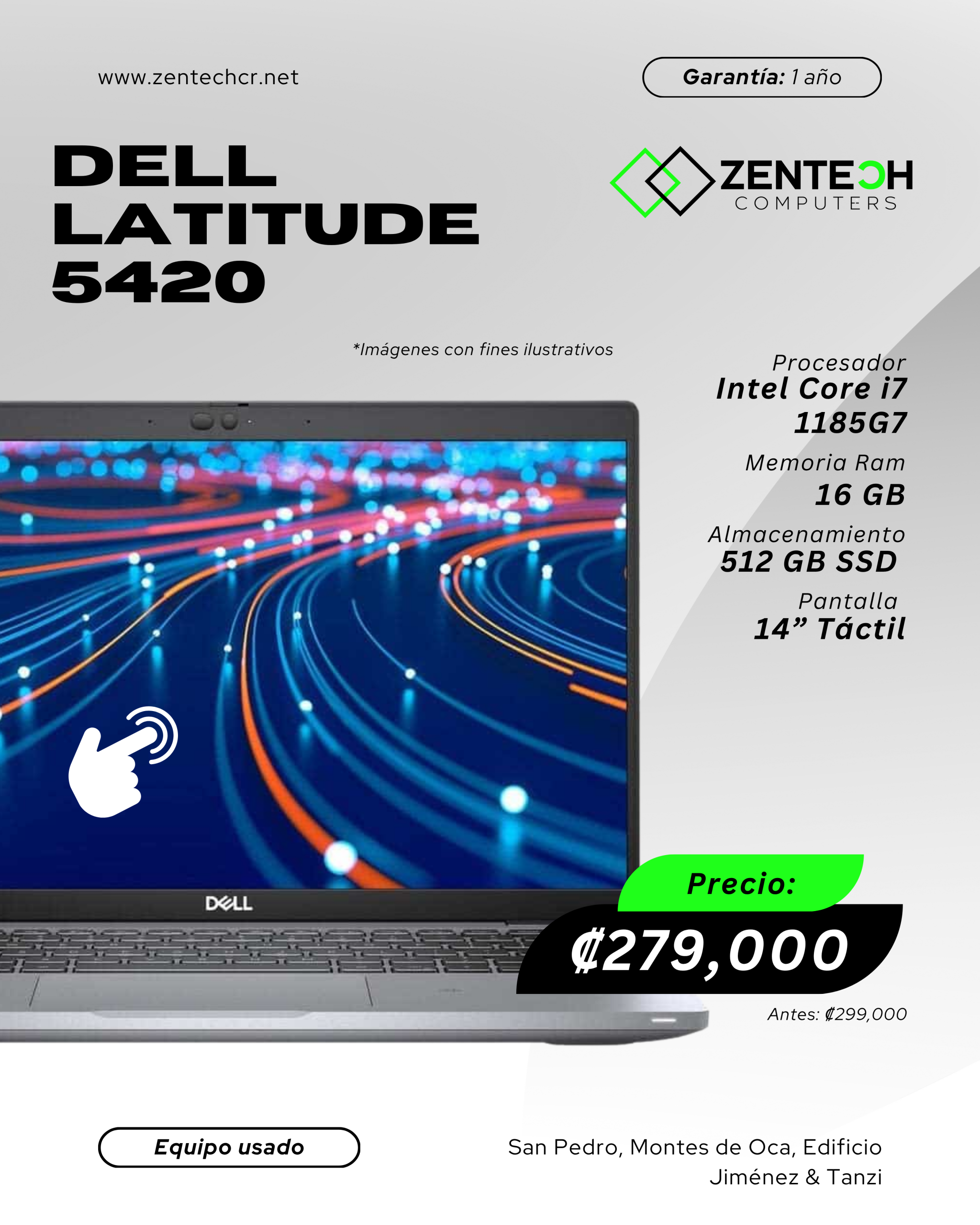 Laptop Dell Latitude 5420 Intel Core i7 11va Generación Usada Táctil - Imagen 4