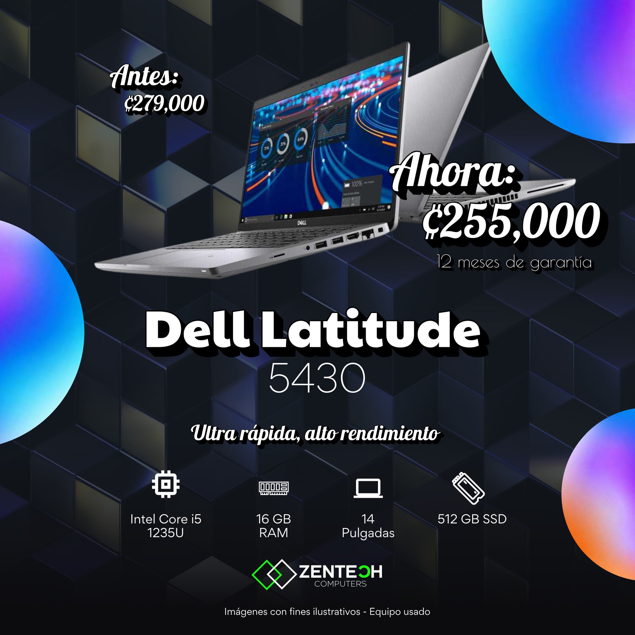 Laptop Dell Latitude 5430 Intel Core i5 12va Generacion Usada - Imagen 4