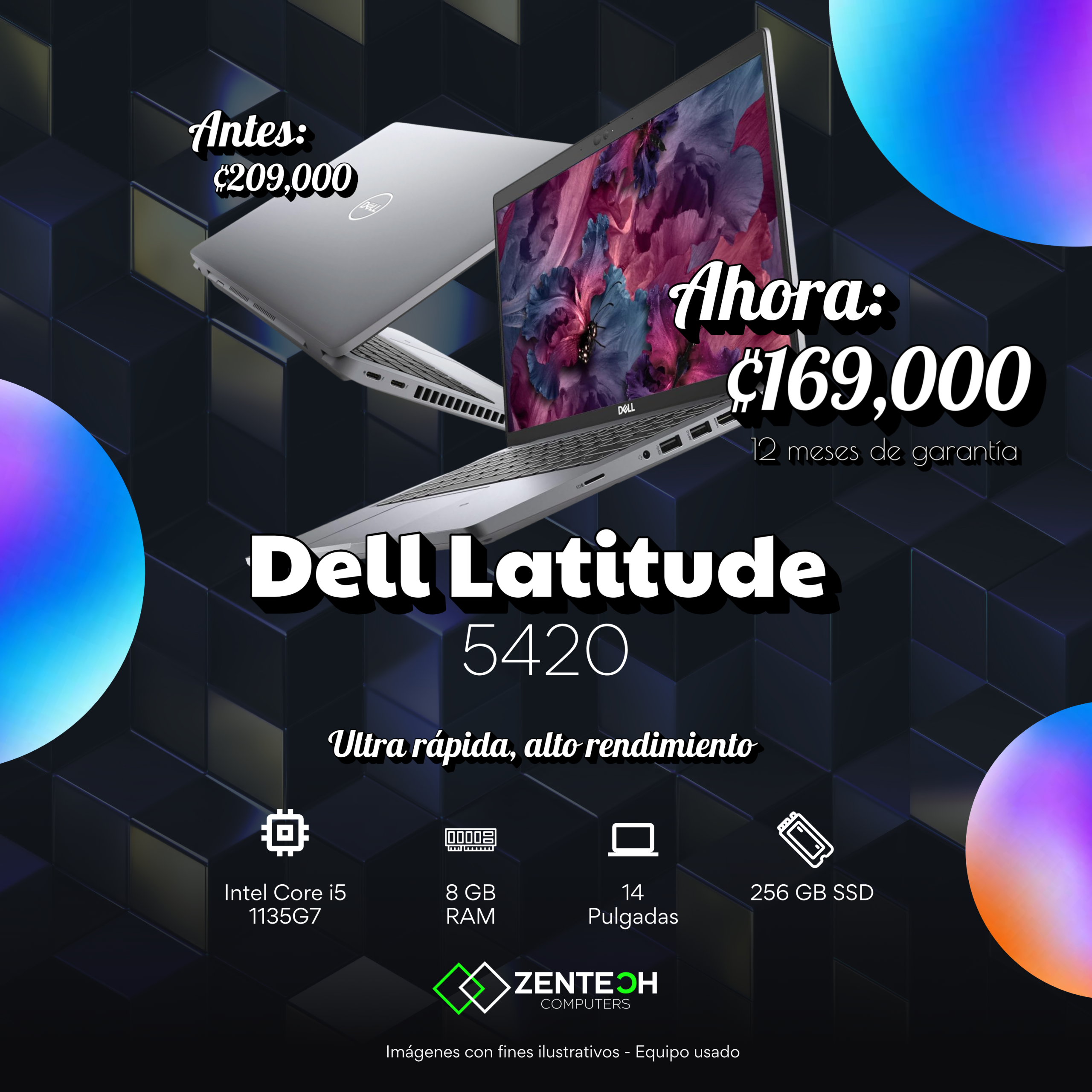 Laptop Dell Latitude 5420 Intel Core i5 11va Generación Usada - Imagen 4